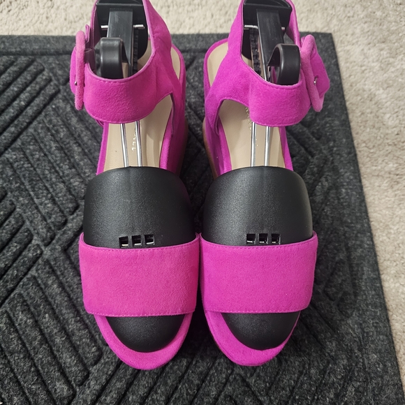 Loeffler Randall Fuchsia Wedge Sandals - Picture 2 of 8